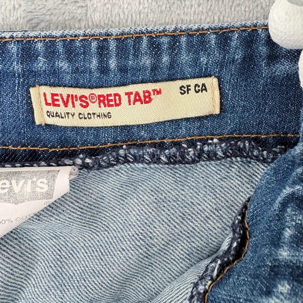 Vintage Y2K Levi's Utility High Waisted Jean Shorts‎ Womens 6x5 Blue Flap Pocket